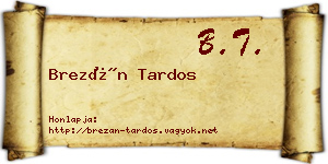 Brezán Tardos névjegykártya